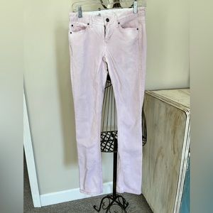 Gap jeans; size 2; skinny; pink-washed